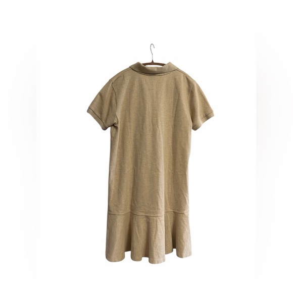 Tuckernuck May Polo Dress Sandstone Beige Ruffle Hem Cotton Pique M NWT - Picture 10 of 10